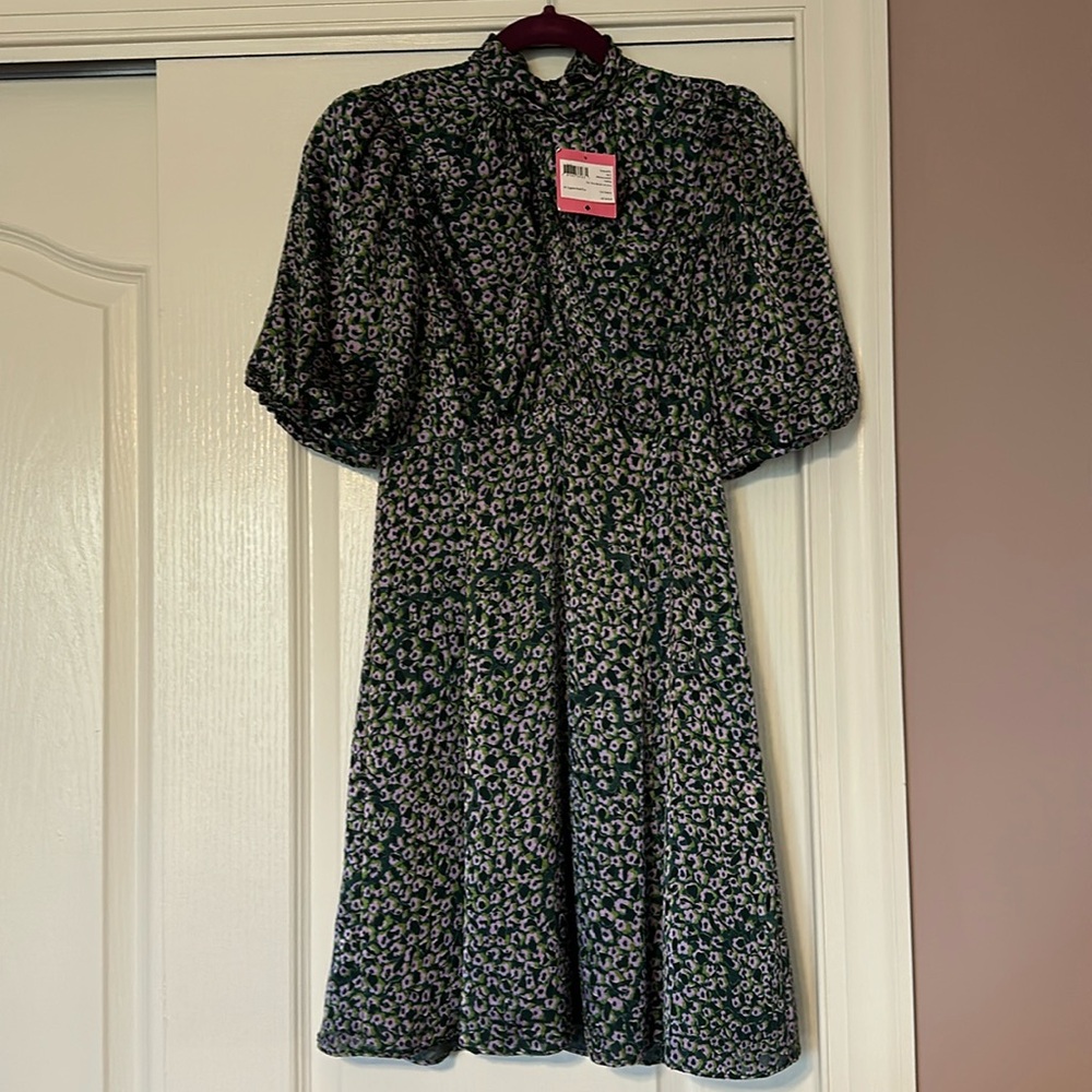 NWT Kate Spade Floral Green Dress - Size 2